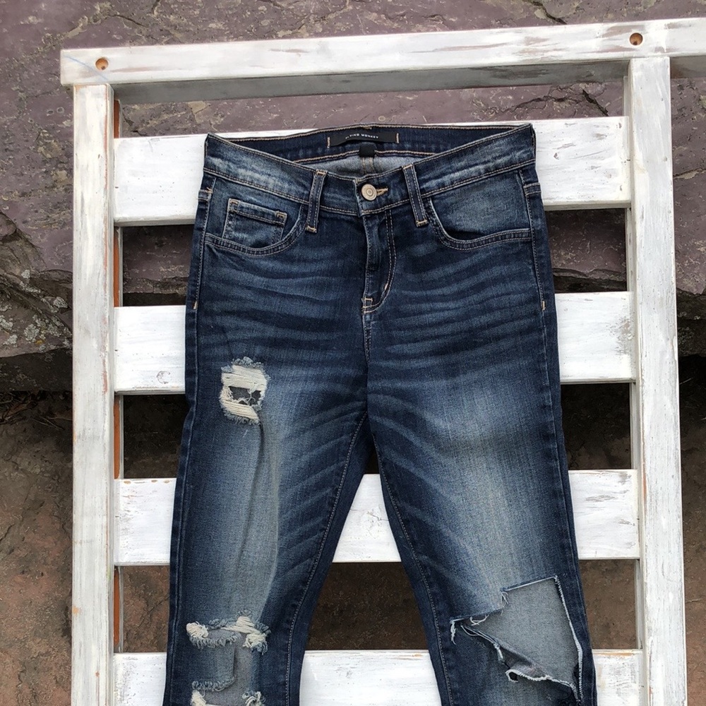 Flying Monkey distressed skinny jeans
